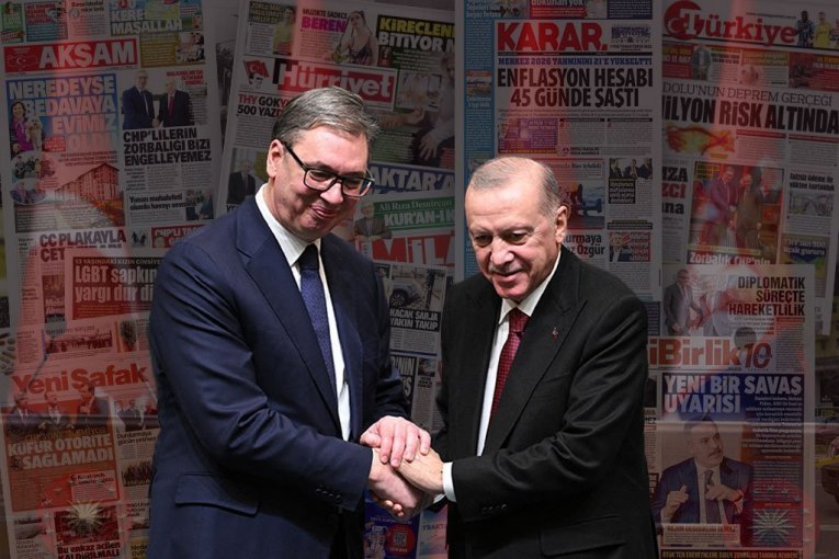 VUČIĆ I ERDOGAN NA SVIM NASLOVNIM STRANAMA! Ogromno interesovanje za posetu predsednika Srbije Turskoj (FOTO)