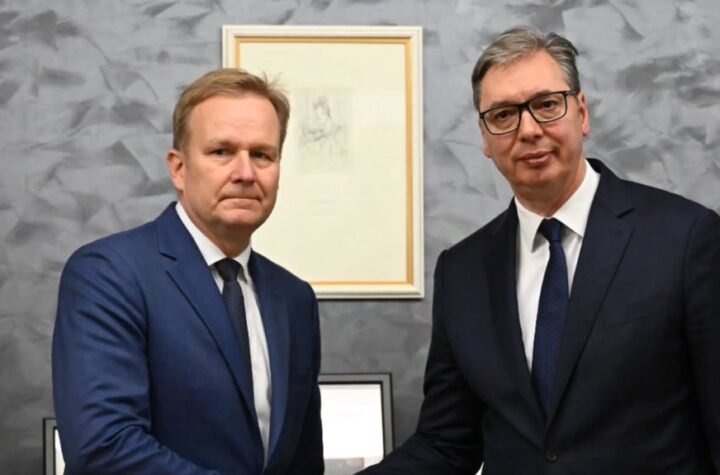 VUČIĆ SE SASTAO SA SORENSENOM: Predsednik Srbije razgovara sa specijalnim izaslanikom EU za dijalog Beograda i Prištine