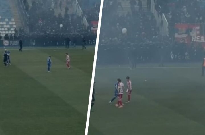 ISPLIVAO NOVI HOROR SNIMAK IZ NOVOG PAZARA: Navijači divljali u prvom minutu utakmice, pogledajte šta se desilo na tribinama!