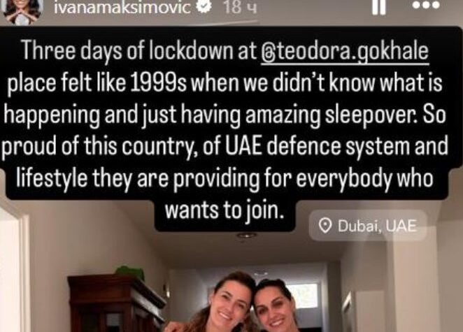 IVANA MAKSIMOVIĆ SE OGLASILA IZ DUBAIJA - Anđušićeva supruga otkrila kakva je situacija u Emiratima: Osetila sam se kao 1999. godine!