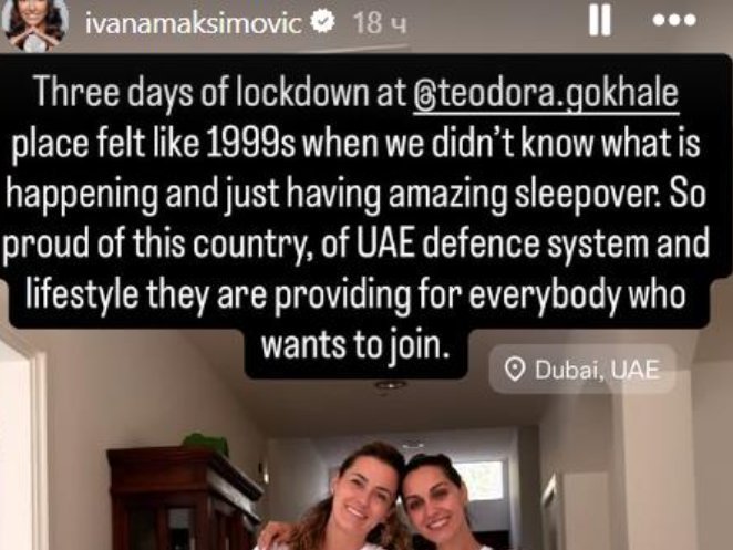 IVANA MAKSIMOVIĆ SE OGLASILA IZ DUBAIJA - Anđušićeva supruga otkrila kakva je situacija u Emiratima: Osetila sam se kao 1999. godine!