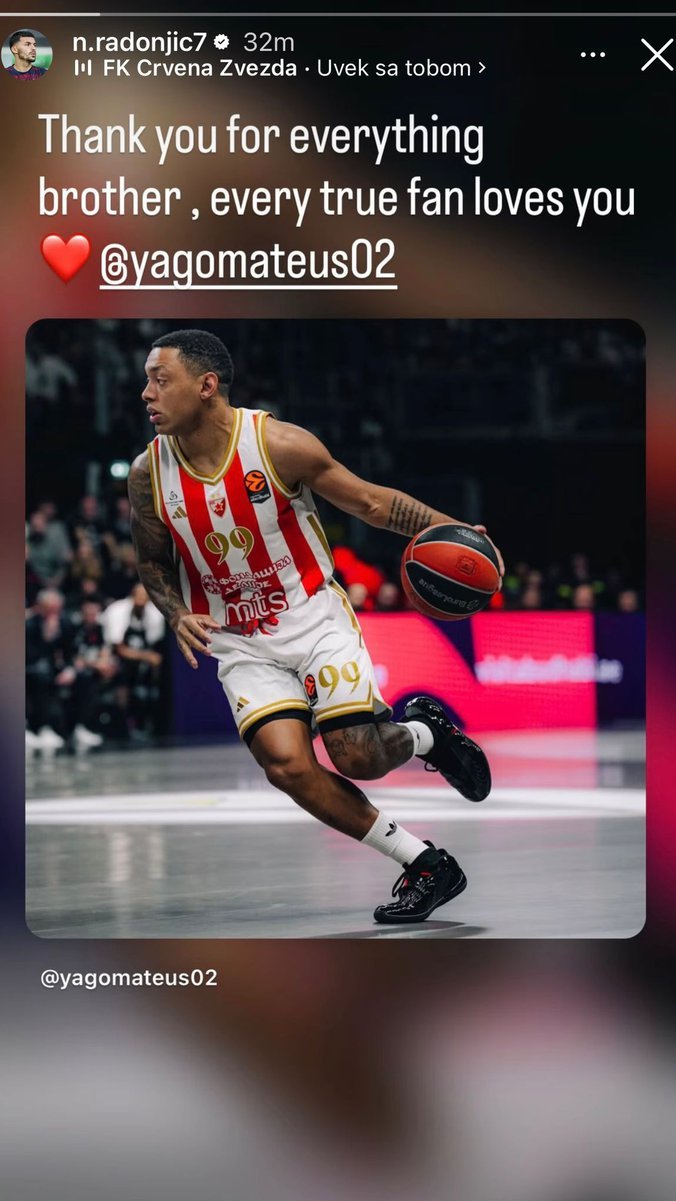 'SVAKI NAVIJAČ TE VOLI' Nemanja Radonjić se javio zbog odlaska Jaga iz Zvezde (FOTO)