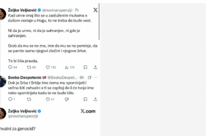 BAŠ SRAMOTA! Željko Veljković ovog puta prevazišao svaku meru - stravične reči na račun Ratka Mladića! (FOTO)