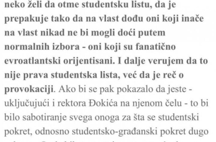 Blokaderski analitičar upozorava: Političar Vladan Đokić i blokaderi hoće Srbiju da uvedu u NATO!