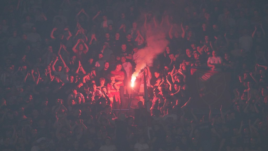 GROBARI TOPOVSKIM UDAROM POGODILI DETE: Nezapamćen haos na evroligaškom derbiju - roditelji sklanjaju mališane sa tribina