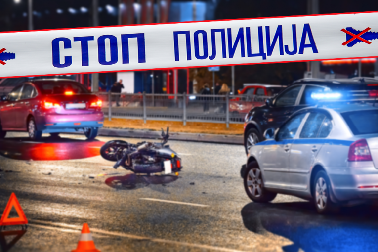 OBOREN MOTOCIKLISTA KOD AUTOKOMANDE! Stvaraju se gužve!