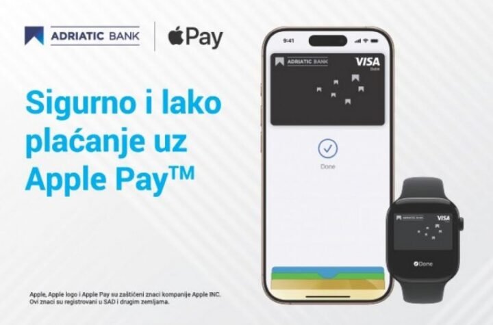 PLAĆAJTE IPHONE-OM: ADRIATIC BANKA UVELA APPLE PAY
