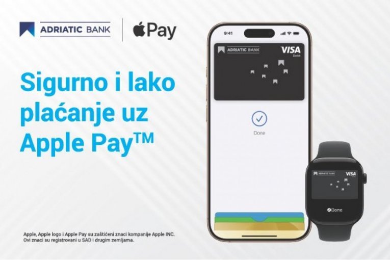 PLAĆAJTE IPHONE-OM: ADRIATIC BANKA UVELA APPLE PAY