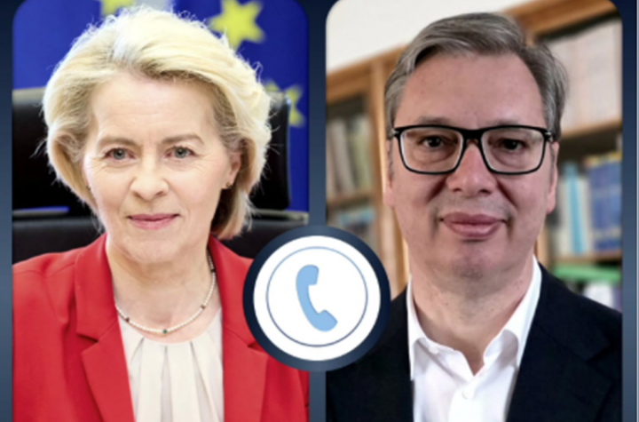 VUČIĆ RAZGOVARAO SA URSULOM FON DER LAJEN! "Srbija nastavlja odgovorno i posvećeno da radi na usklađivanju sa evropskim standardima"!