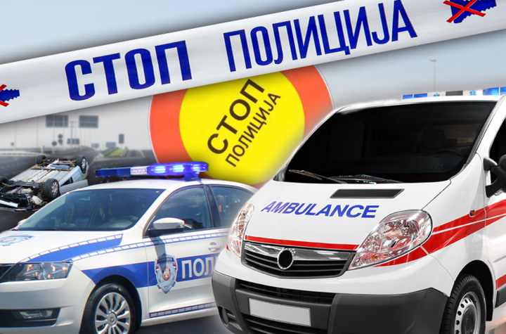 AUTOMOBIL PROBIO OGRADU I ODLETEO U KONTRASMER! Jeziva nesreća kod Velike Plane! (FOTO)