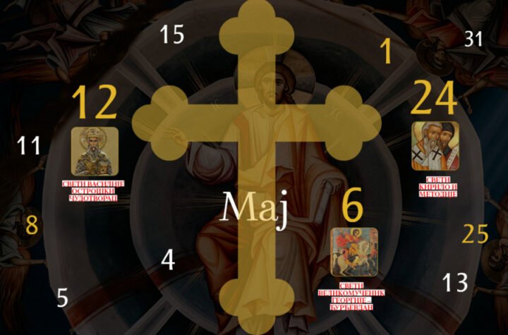 CRKVENI KALENDAR ZA MAJ 2026.