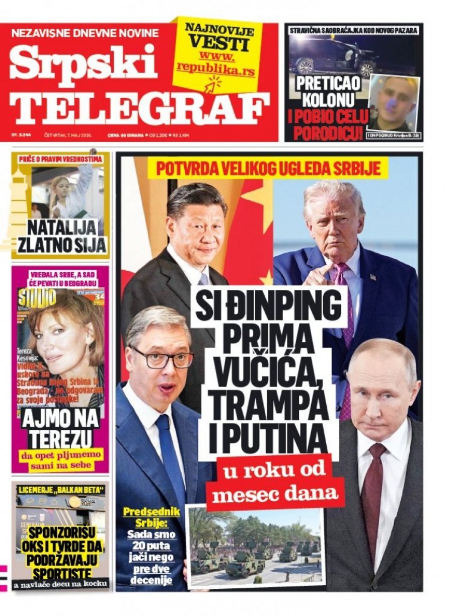 SI ĐINPING PRIMA VUČIĆA, TRAMPA I PUTINA U ROKU OD MESEC DANA! Čitajte u Srpskom telegrafu!