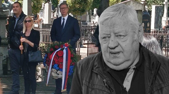 VUČIĆ NA SAHRANI VLADIMIRA CVETKOVIĆA: Predsednik sa vencem u rukama stigao na groblje, gde će se oprostiti od sportske legende (FOTO)