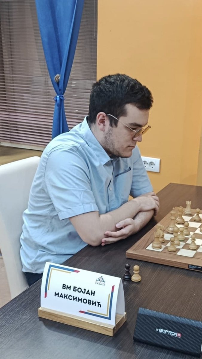 BOJAN MAKSIMOVIĆ-ŠAMPION SRBIJE U ŠAHU
