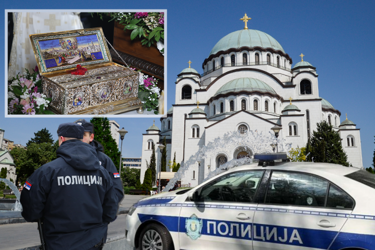 NOVI INCIDENT ISPRED HRAMA SVETOG SAVE: Vernici mirno čekali u redu, pobesnela žena ih sa prozora zasula staklenim flašama!