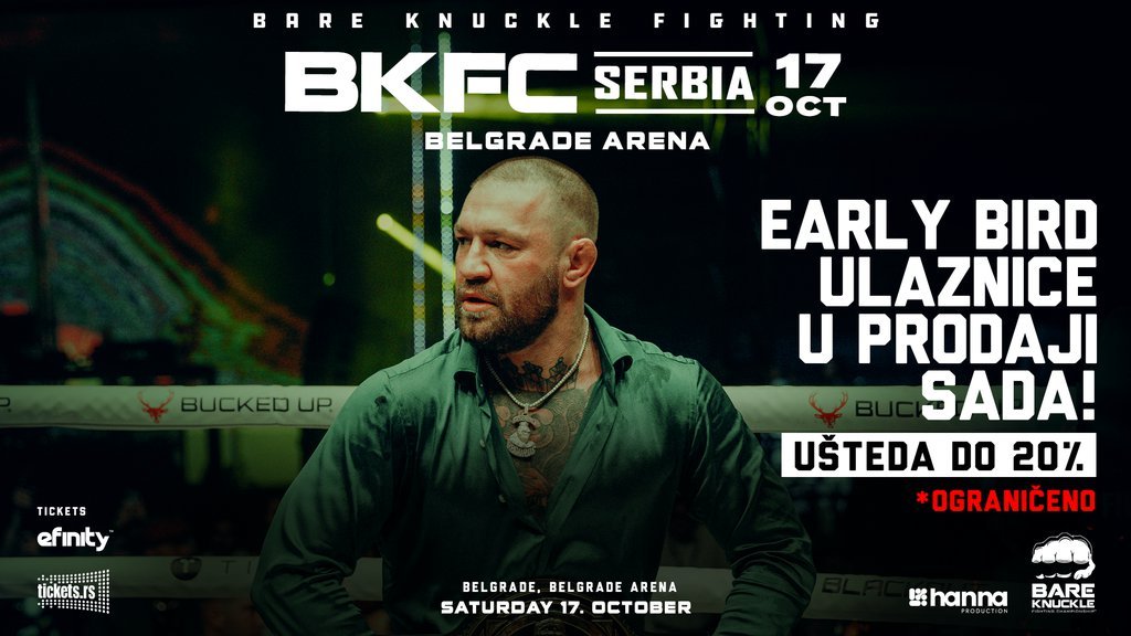 SRBIJA ULAZI U ISTORIJU BORILAČKOG SPORTA: BKFC PRVI PUT STIŽE U BEOGRAD – EARLY BIRD ULAZNICE U PRODAJI!