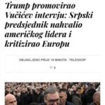 SUZE I OČAJ U KOMŠILUKU! Tramp podelio Vučićev intervju, finansijeri blokadera pali u depresiju! (FOTO)