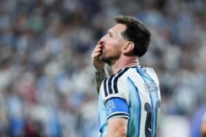 Slavlje Lionela Mesija na utakmici Argentine i Alžira u prvom kolu J grupe Svetskog prvenstva 2026. godin