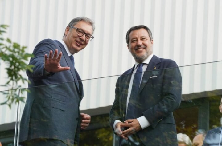 "DOBRO VEČE, GOST SAM NAŠEG PRIJATELJA, ALEKSANDRA VUČIĆA!" Mateo Salvini se oglasio iz Beograda i poslao lepu poruku! (FOTO)