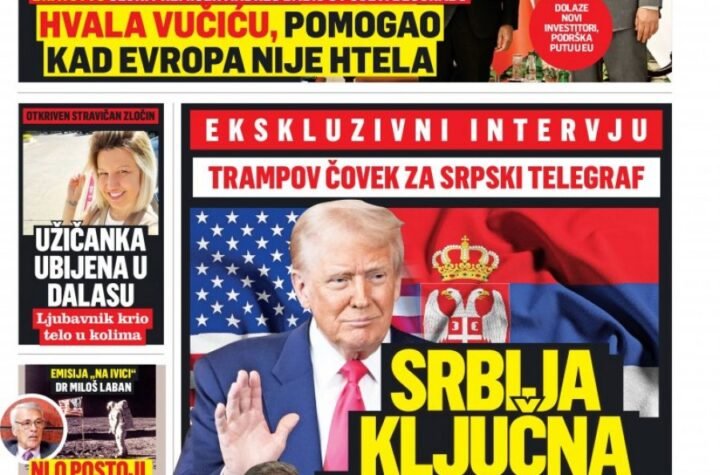 EKSKLUZIVNI INTERVJU! SRBIJA KLJUČNA ZA POLITIKU AMERIKE: Čitajte u Srpskom telegrafu!