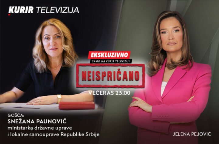 EKSKLUZIVNO: Ministarka Snežana Paunović gošća je emisije “Neispričano” večeras od 23.00