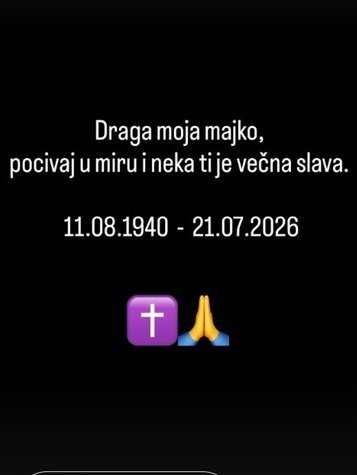 UMRLA MAJKA DRAGANA STOJKOVIĆA PIKSIJA: Tuga u domu bivšeg selektora Srbije, oglasio se emotivnom porukom