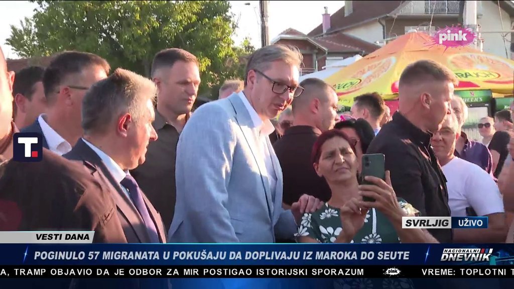 UŽIVO NA TV PINK I PINK.RS! Vučić u Svrljigu, dočekan velikim aplauzom