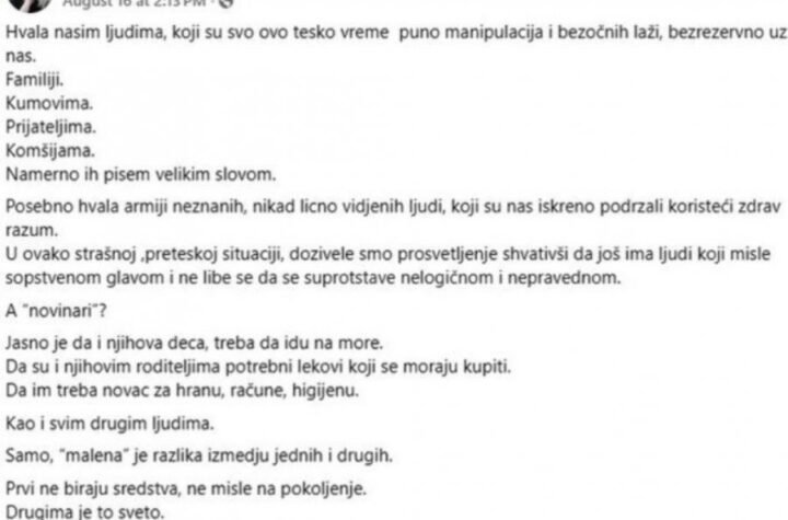 ĆERKA PREMINULOG PEVAČA PREKINULA ĆUTANJE! Milica Bajić poslala SNAŽNU PORUKU, pomenula MANIPULACIJE I BEZOČNE LAŽI!