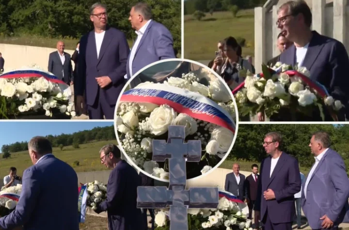 "JEDAN OD NAJSTRAŠNIJIH, NAJHLADNOKRVNIJIH ZLOČINA"! Vučić na Petrovačkoj cesti položio venac i odao poštu stradalima - DANAS IMAMO ARMIJU 50 PUTA JAČU OD JNA! (FOTO)