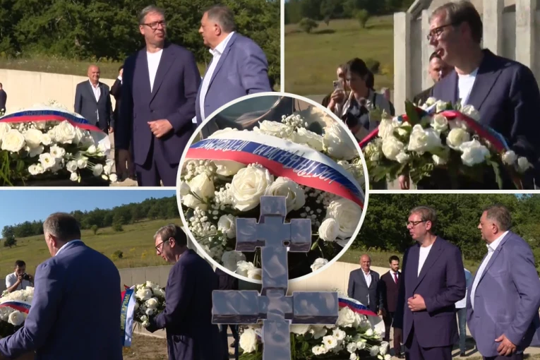 "JEDAN OD NAJSTRAŠNIJIH, NAJHLADNOKRVNIJIH ZLOČINA"! Vučić na Petrovačkoj cesti položio venac i odao poštu stradalima - DANAS IMAMO ARMIJU 50 PUTA JAČU OD JNA! (FOTO)