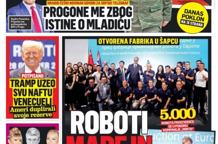 ROBOTI MADE IN SRBIJA: Čitajte u Srpskom telegrafu!