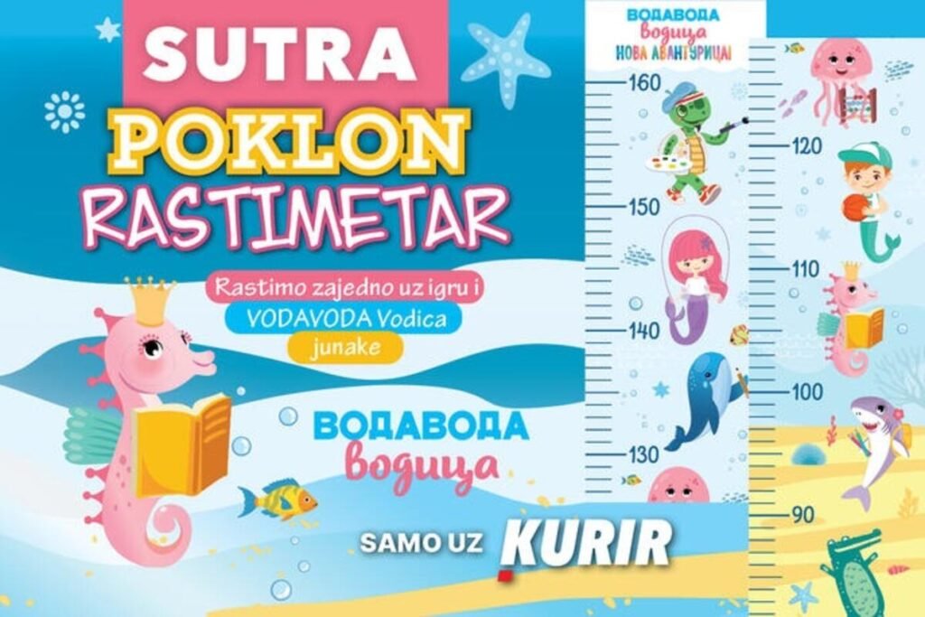 ŠARENO i ZABAVNO: Sutra poklon uz Kurir – VODAVODA rastimetar!