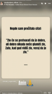 ŠTA SE DEŠAVA U DOMU DEE ĐURĐEVIĆ? Brutalna poruka osvanula samo 10 dana nakon porođaja: ZLO ĆE SE PRETVARATI...