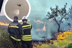 VETAR POČEO DA ŠIRI POŽAR U DELIBLATSKOJ PEŠČARI! Vatrena stihija ne posustaje, tri helikoptera podignuta!