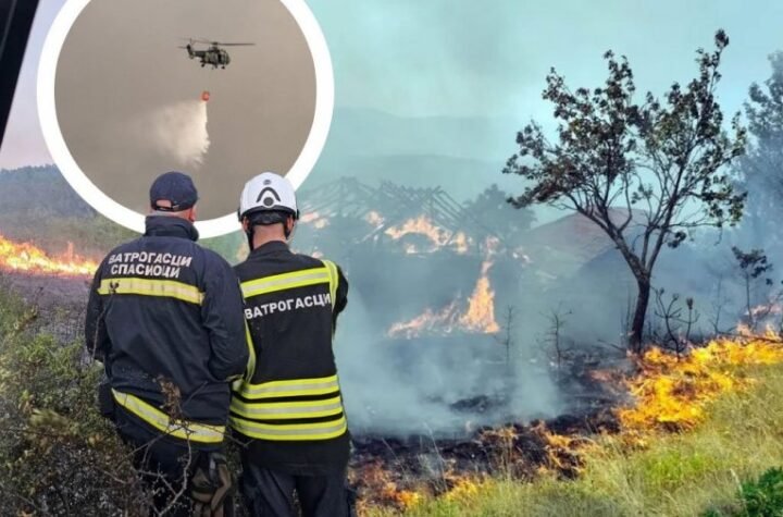 VETAR POČEO DA ŠIRI POŽAR U DELIBLATSKOJ PEŠČARI! Vatrena stihija ne posustaje, tri helikoptera podignuta!