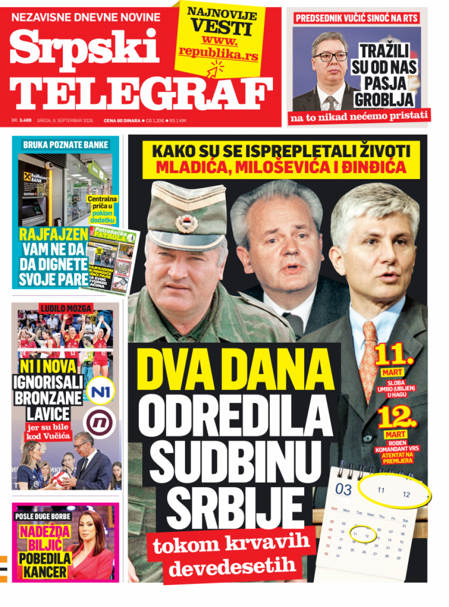 KAKO SU SE ISPREPLETALI ŽIVOTI MLADIĆA, MILOŠEVIĆA I ĐINĐIĆA: Čitajte u Srpskom telegrafu!