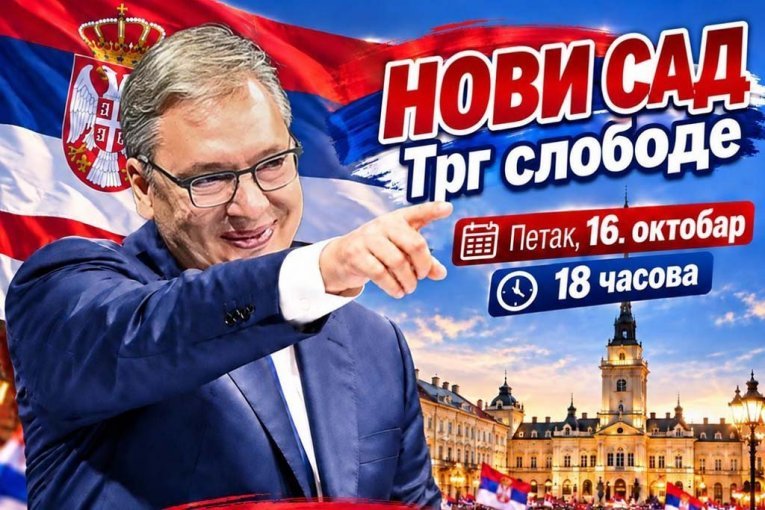 Aleksandar Vučić pozvao na skup u Novom Sadu