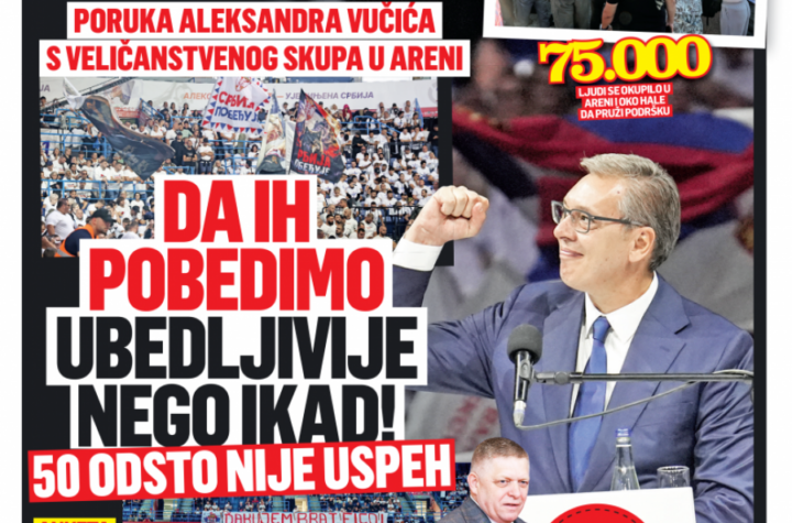 HVALA ZA SVU LJUBAV, DA IH POBEDIMO UBEDLJIVO! Čitajte u Srpskom telegrafu!