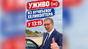 UŽIVO IZ VUČIĆEVOG HELIKOPTERA U 13.15! Obrnuo igricu pa od blokaderske laži napravio hit-foru i poručio: Vidimo se na Tiktoku i Instagramu (FOTO)