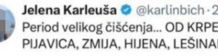 VELIKO ČIŠĆENJE OD HIJENA, KRPELJA I LEŠINARA! Jelena Karleuša BRUTALNO ZAGRMELA nakon raskola sa Birtaševićem!